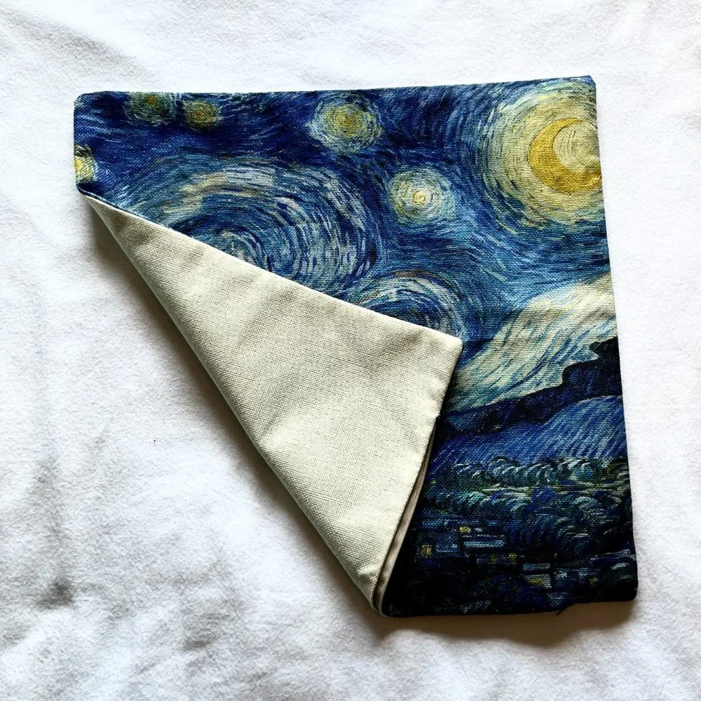 4 - Van Gogh Inspired Decorative Square Throw Pillow Covers 17” x 17” - Picture 6 of 13